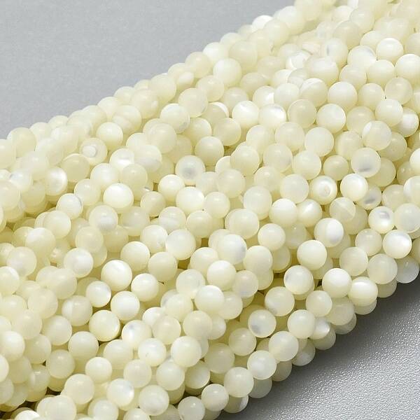 Natural White Shell Beads Strands
