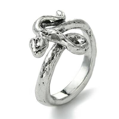 Snake Alloy Open Cuff Rings