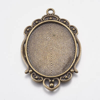 Tibetan Style Pendant Cabochon Settings