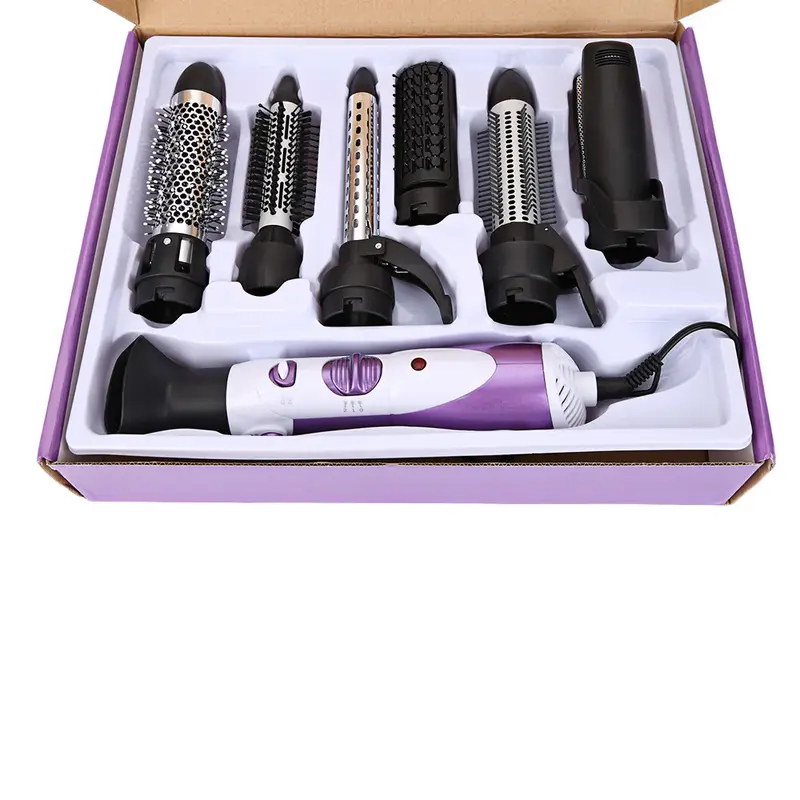 Seven-in-one hair dryer home hair dryer | Color: Purple | Model: EU