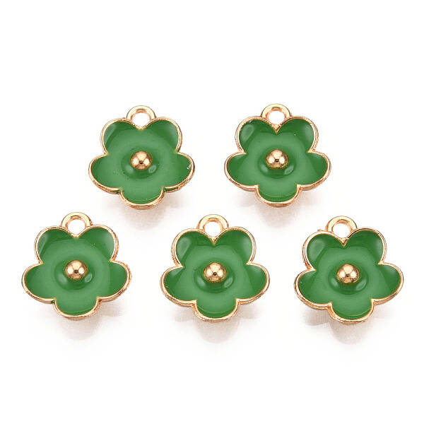 Light Gold Plated Alloy Enamel Pendants
