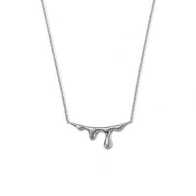 Stainless Steel Melting Drop Pendant Necklaces for Women