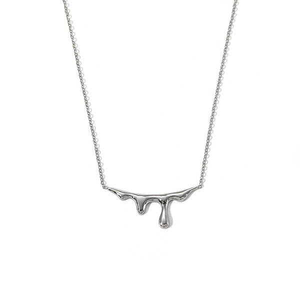 Stainless Steel Melting Drop Pendant Necklaces for Women