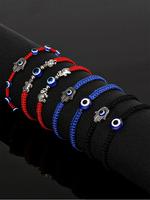 Evil Eye Design Bracelet, Adjustable Braided Bracelet for Women & Men, Fashion Jewelry for Party, Daily Clothing Decor, Trend...