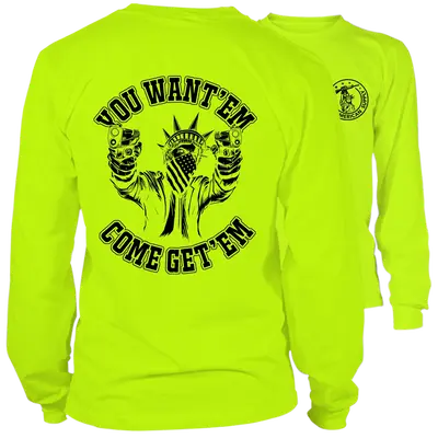 Come Get'em - Long Sleeve Hi-Vis T-Shirt
