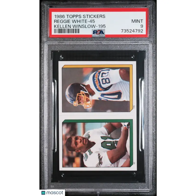 Reggie White-45 PSA 1986 Topps Stickers Football 9 73524792