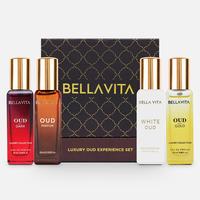 BellaVita Luxury's OUD Experience Perfume Gift Set | 4 Luxury Minis | Long Lasting | OUD, OUD GOLD, OUD DARK, WHITE OUD | EDP...