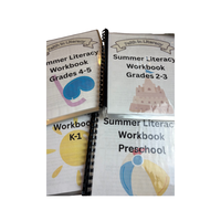 Summer Literacy Workbook Bundle Grades Pre-K to 5 Soft Cover Laminated Edition Engaging Summer Activities for Preschool, K-1,...