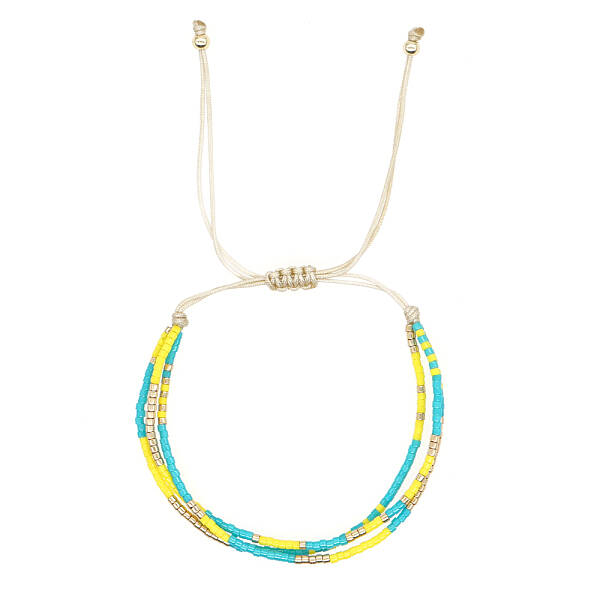 Miyuki Glass Seed Triple Layer Braided Bead Bracelet for Women