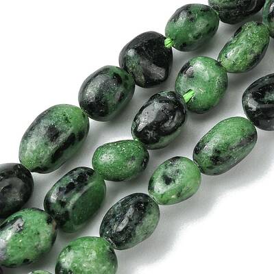 Natural Ruby in Zoisite Beads Strands