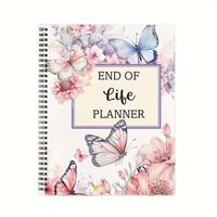 Floral Pattern Planning Notepad, 1 Count Guided Workbook for Final Arrangements & Wishes, Appointment Book for Home & Office,...