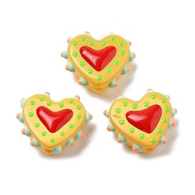 Handmade Lampwork Bumpy Beads Heart