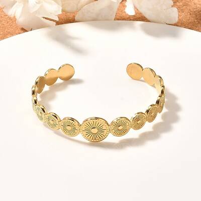 304 Stainless Steel Sun Cuff Bangles