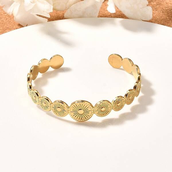 304 Stainless Steel Sun Cuff Bangles