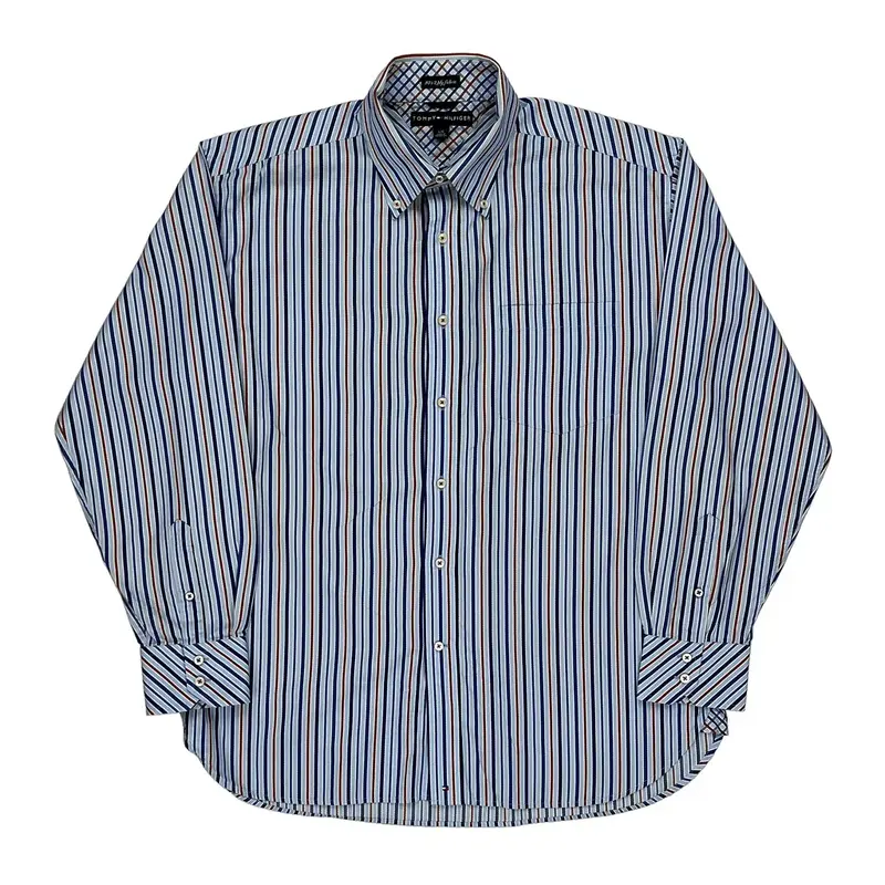 Tommy Hilfiger Checked Shirt - Large Blue Cotton