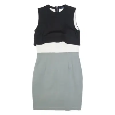FRENCH CONNECTION Womens Bodycon Dress Grey Viscose Sleeveless Knee Length S