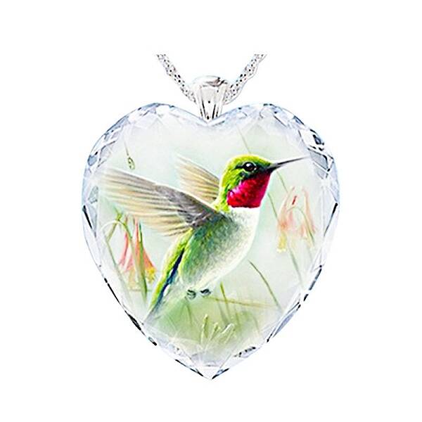 Heart Glass Pendant Necklaces