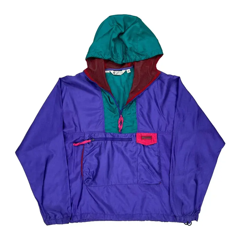 Columbia Windbreaker - Large Purple Nylon