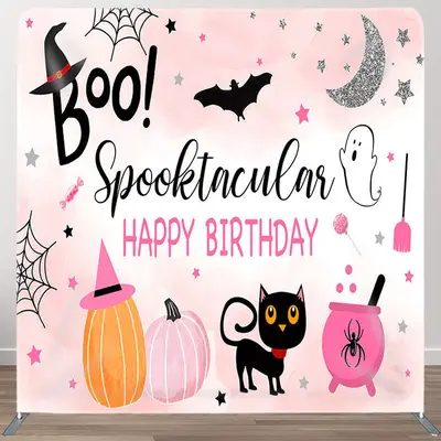 Halloween Theme Fabric Backdrop Cover for Birthday - Aperturee