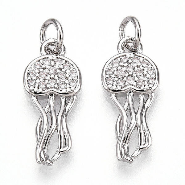 Brass Micro Pave Cubic Zirconia Pendants