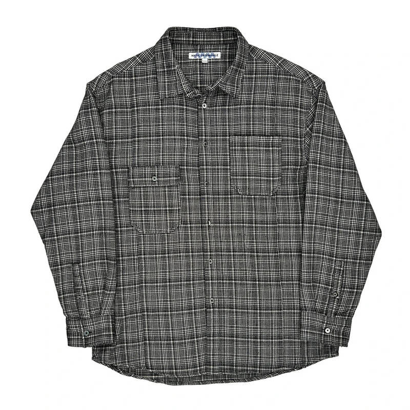 Mark Fairwhale Checked Flannel Shirt - Large Black & White Cotton