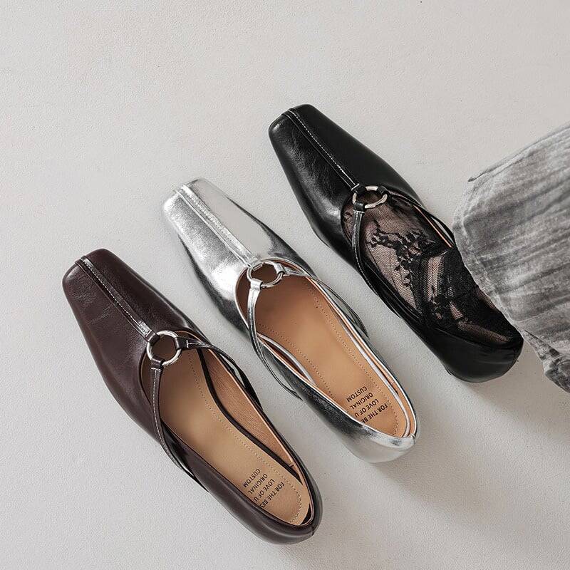 CHIKO Anabelle Square Toe Block Heels Pumps Shoes