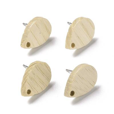 Ash Wood Stud Earring Findings