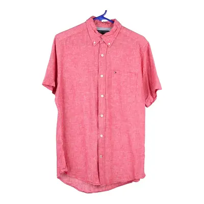 Tommy Hilfiger Short Sleeve Shirt - Small Pink Cotton