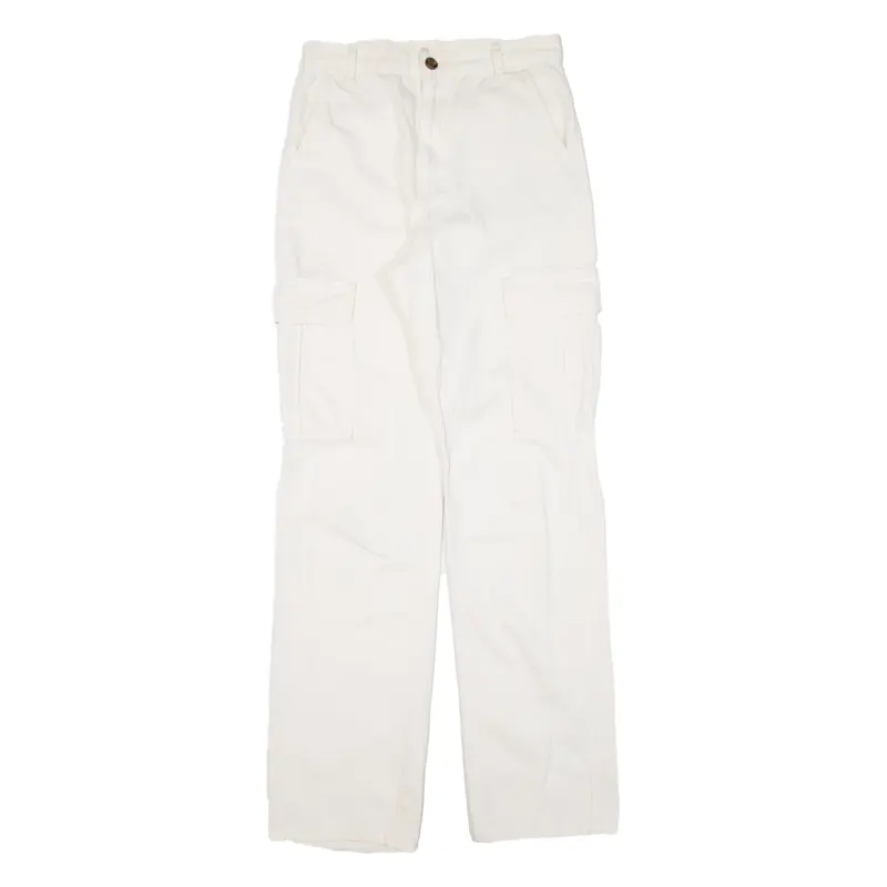 STR Cargo Womens Trousers Cream Regular Straight W26 L30