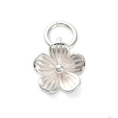 925 Sterling Silver 5-Petal Flower Charms