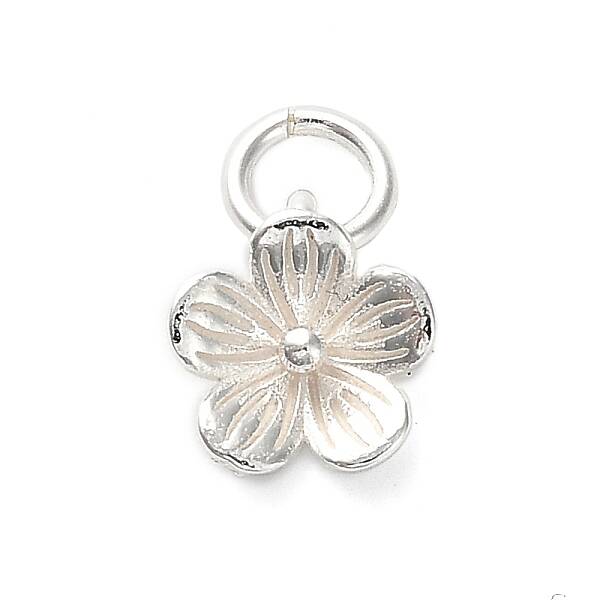 925 Sterling Silver 5-Petal Flower Charms