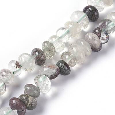 Natural Green Lodolite Quartz Beads Strands