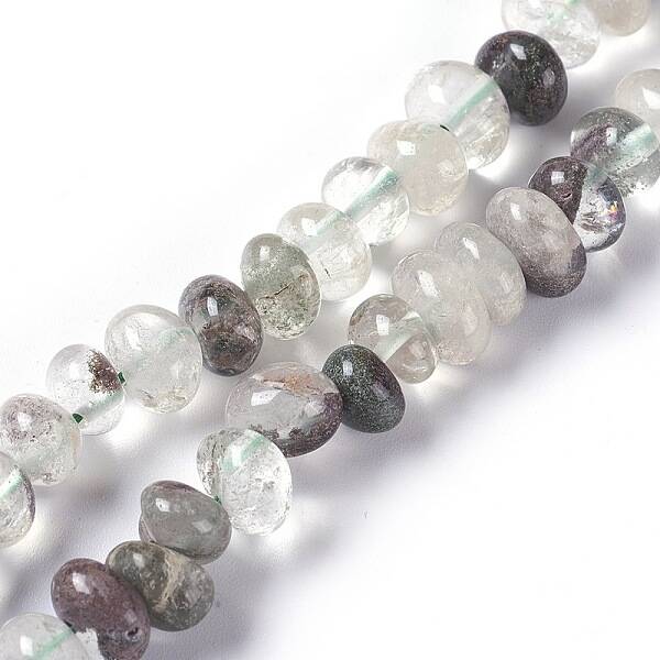 Natural Green Lodolite Quartz Beads Strands