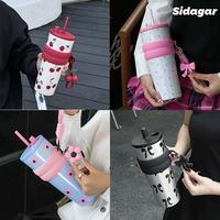 [Sidagar] 24oz Insulated Water Bottle – Cute Stainless Steel Tumbler with Lid & Straw | Keeps Drinks Hot/Cold 12H | Portabl...