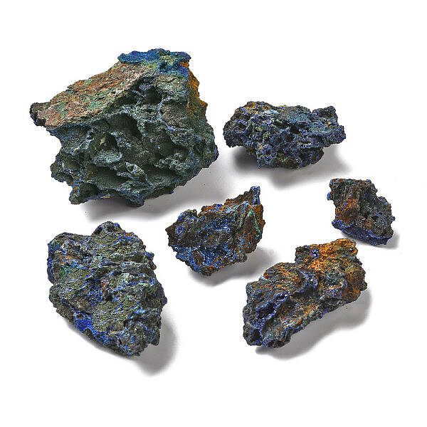 Rough Nuggets Natural Azurite Cluster