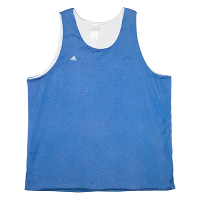 ADIDAS Mens Jersey Blue Sleeveless 90s USA 2XL