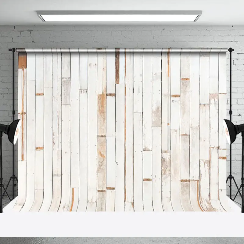 Aperturee Fuzzy Wood Wall White Beige Stripe Abstract Backdrop