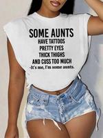 Women's Letter Print Round Neck Tee, Fashion Casual Crew Neck T-Shirt for Daily Holiday Vacation Outdoor Wear, Ladies Clothes...