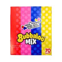 Bubbaloo Mix Flavor (70 Pieces) Liquid-Filled Center Bubble Gum, Mexican Candy, Dulces Mexicanos, Flavors Fresa, Mora Azul, B...