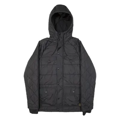ADIDAS Insulated Mens Parka Jacket Black Hooded M
