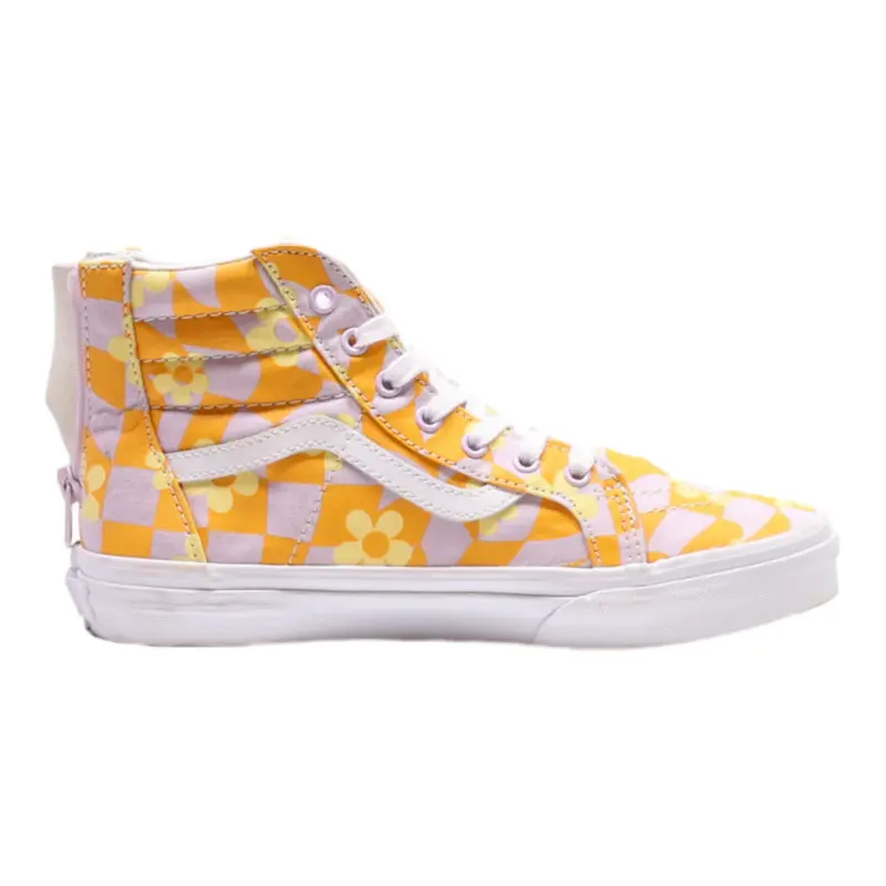 VANS Old Skool High Top Trainers Yellow Canvas Girls UK 4.5
