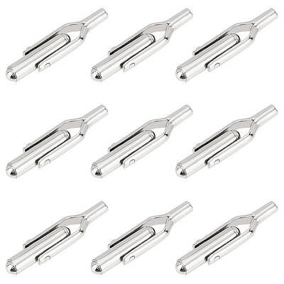 10Pcs 304 Stainless Steel Cuffinks