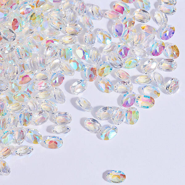 Pointed Back Resin Rhinestone Cabochons