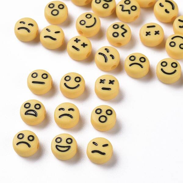 Opaque Light Khaki Acrylic Beads