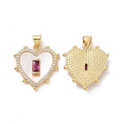 Brass Micro Pave Cubic Zirconia Pendants