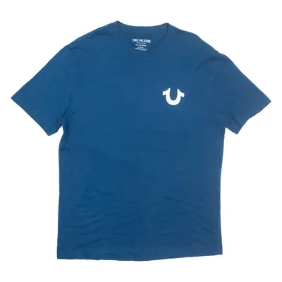 TRUE RELIGION Mens T-Shirt Blue M