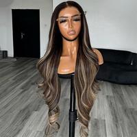 13x6 Body Wave Lace Front Wigs Human Hair Pre Plucked 180% Density Brown Blonde Highlight Wig Human Hair For Women Pre Plucke...