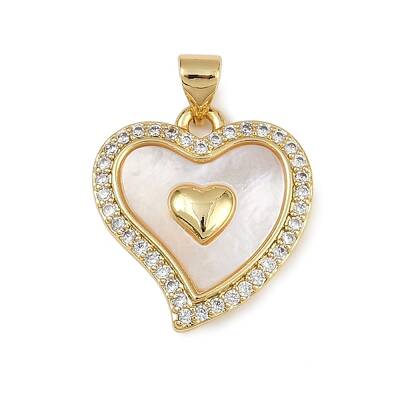 Brass Micro Pave Cubic Zirconia Pendants