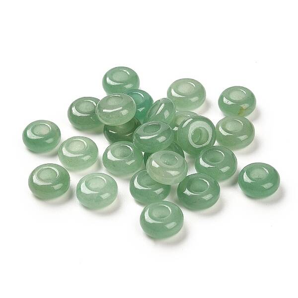 Natural Green Aventurine European Beads