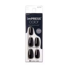 Kiss my face  ImPRESS Mc all black nails 30 pieces